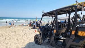 life saving beach buggie at surf beach inverloch