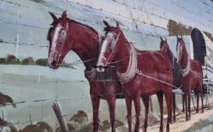 wall art of horses and cart - things to do in Korumburra