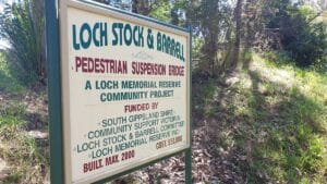 sign of loch suspension bridge