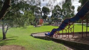 childrens playground with slide in Baromi Park