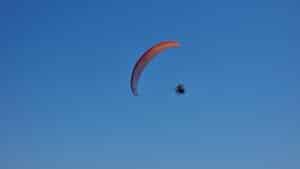 a gyrocopter in the sky along inverloch scenic drive