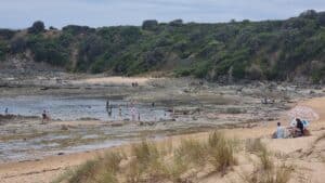 people on the beach at Shelley beach Kilcunda