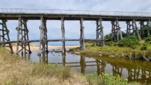 bourne Creek Trestle bridge from bottom car park