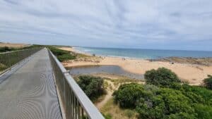 overlooking the surf beach Kilcunda from Bourne Creek Trestle Bridge