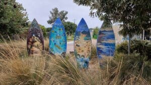 surf board sculptures