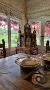 Avonleight farm dining room of antiques and dining table