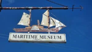 a hanging sign of Port Albert museum