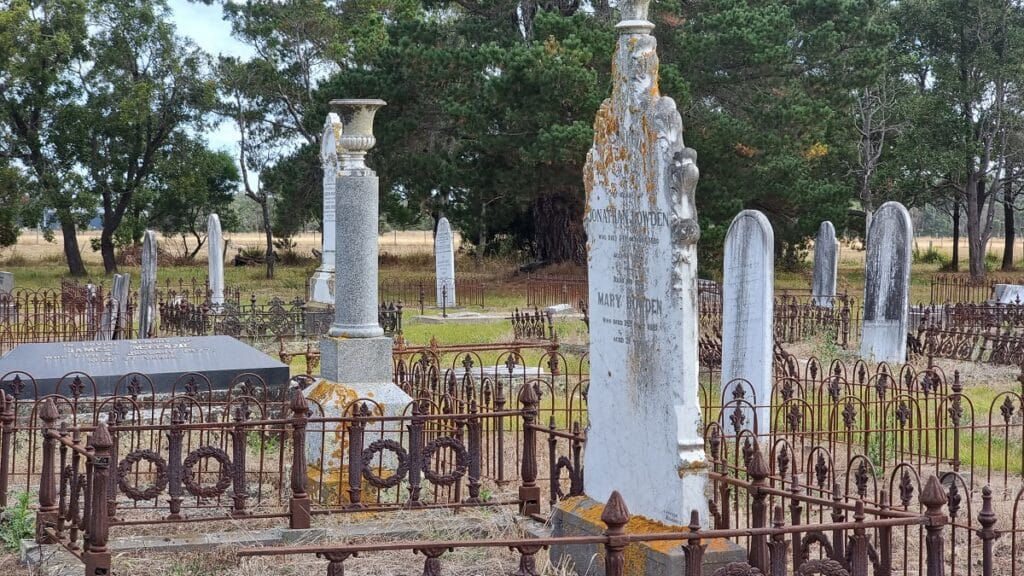 grave stones at Alberton Cemetery - things to do in Gippsland