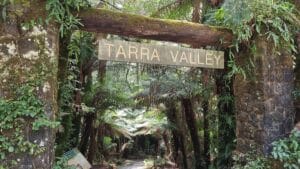 sign of Tarra Valley in South Gippsland