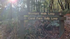 Warrior trail sign