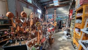 a huge display of collectables at Funky Pickets